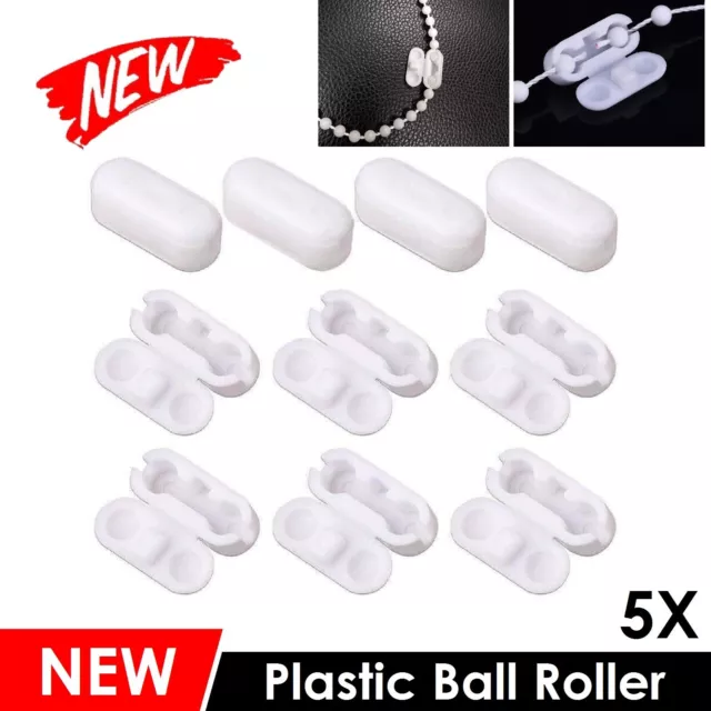 10x Plastic Ball Roller Blind Chain Cord Connector Joiner Vertical Roman Holland