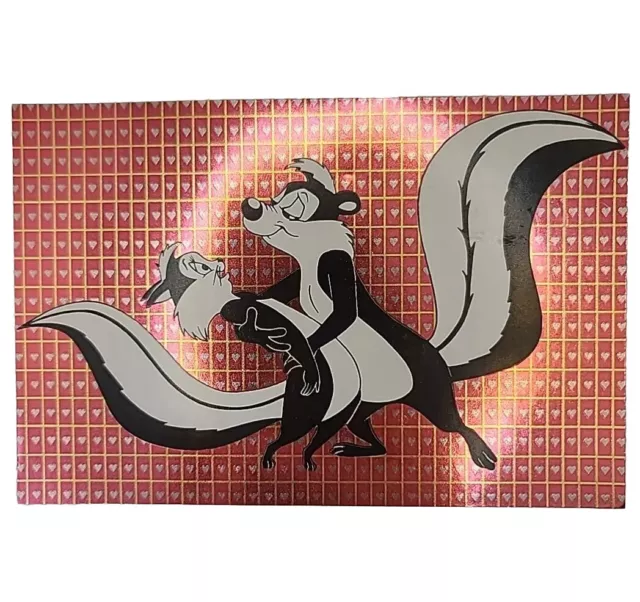 Vintage Postcard Foil Pepe Le Pew Warner Bros Looney Tunes 1990 FLCA-206 PC771