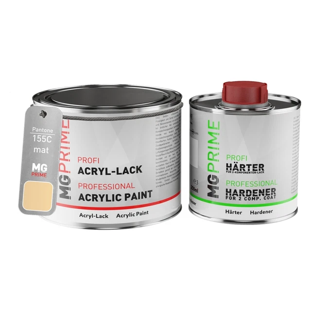 Pantone 155C Orange Beige Peinture acrylique mate Pot de 0,75 litre durcisseur