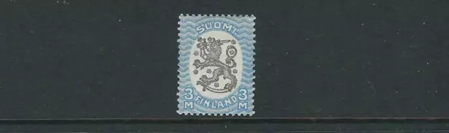 FINLAND 1917-30 LION RAMPANT (Scott 106 3 MK unwatermarked) VF MLH