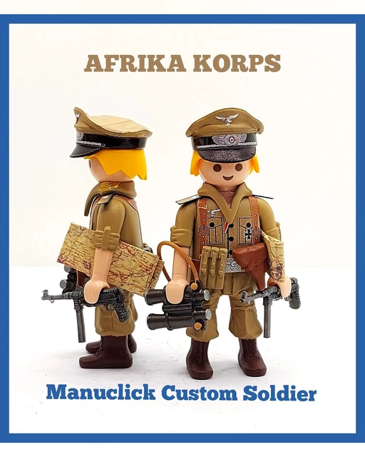 PLAYMOBIL CUSTOM WW2 Soldier Afrika Korps Paratrooper Captain World War playmobil-custom-ww2-soldier-afrika-korps-paratrooper-captain-world-war