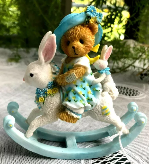 Cherished Teddies - Hooray, Easter Is Hare - Althea - Girl On Rocking Bunny