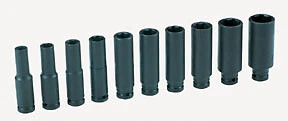 10 Pc. 1/4" Surface Drive Deep Socket Set 9710D Grey Pneumatic 9710D 0