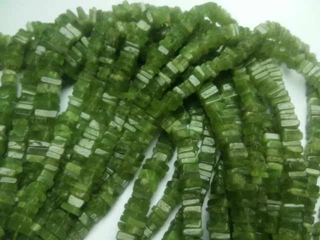 Aaa Vasuvianite Gemstone Smooth Rectangular Heshi Choki 5-6 Mm Beads 16" Strands