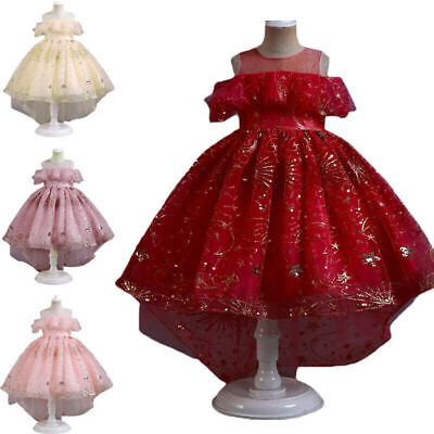 Flower Kids Bridesmaid Party Dress Girls Pageant Princess Wedding Christmas Gown