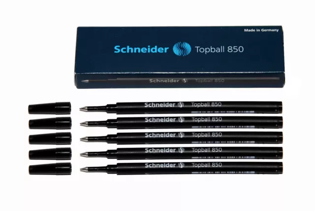 1 / 5 Tintenroller-Mine Rollerball Schneider Topball 850 Schwarz Blau Grün Rot