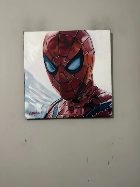 Spider-Man Tom Holland Movie 18"x18" Pop Art Painting Chris Cargill