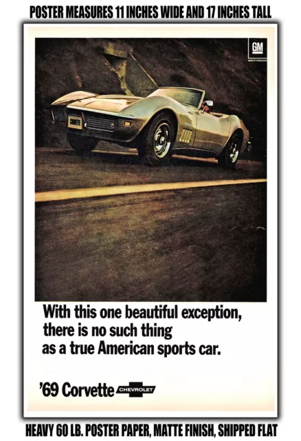 11x17 POSTER - 1969 Chevy Corvette