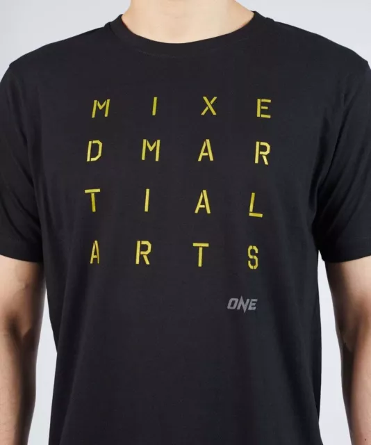T-shirt ONE Championship MMA tipografia uomo arti marziali nera