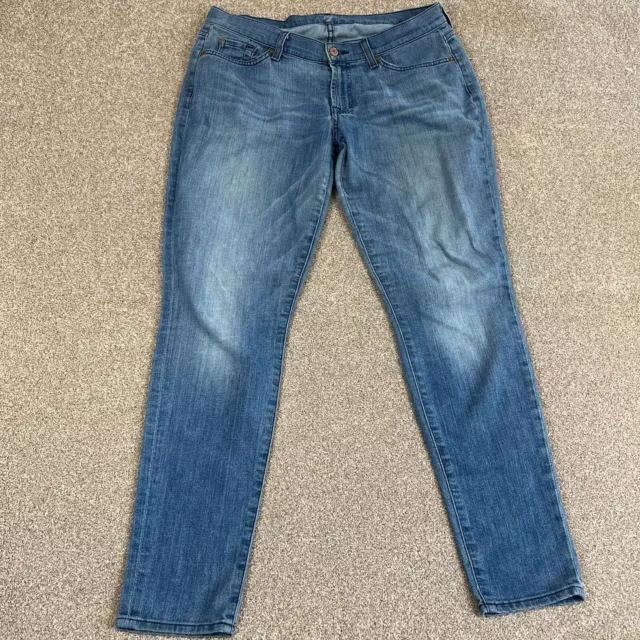 7 For All Mankind Jeans Mens 32x30 Blue Denim Tapered Fit Casual Pants