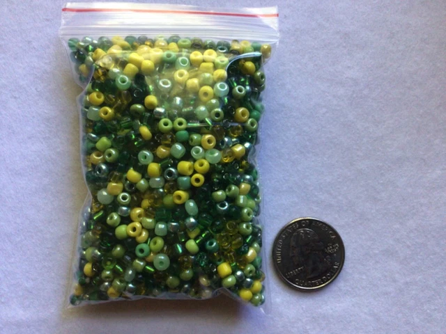 Wholesale Craft 1000pcs Bulk 6/0 Glass Seed Bead 100g AWESOME DEAL Green Mix