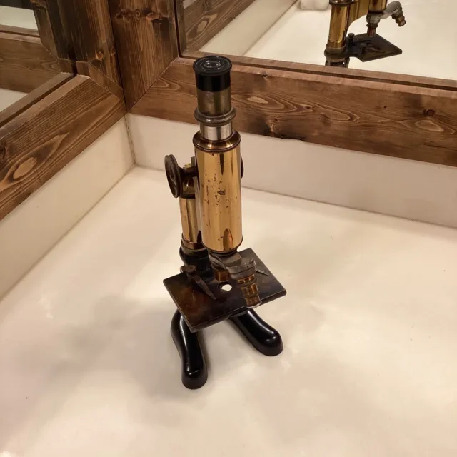 Antique Spencer Lens Co Buffalo, NY Brass and Iron Microscope
