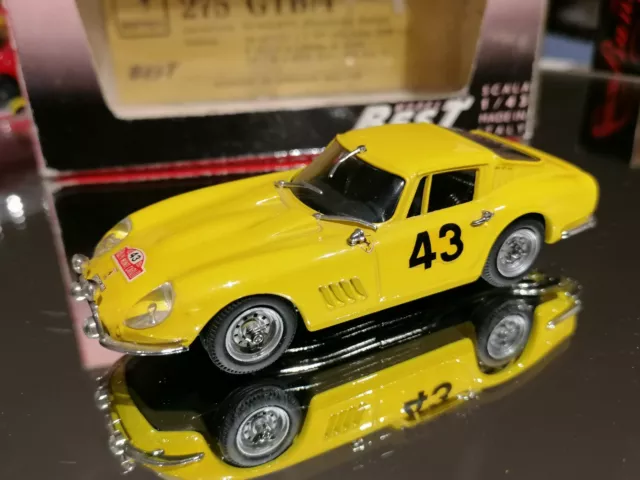 Best Model 1/43 Ferrari 275 GTB/4 Monte Carlo 1966 MINT, Made in Italy, with box