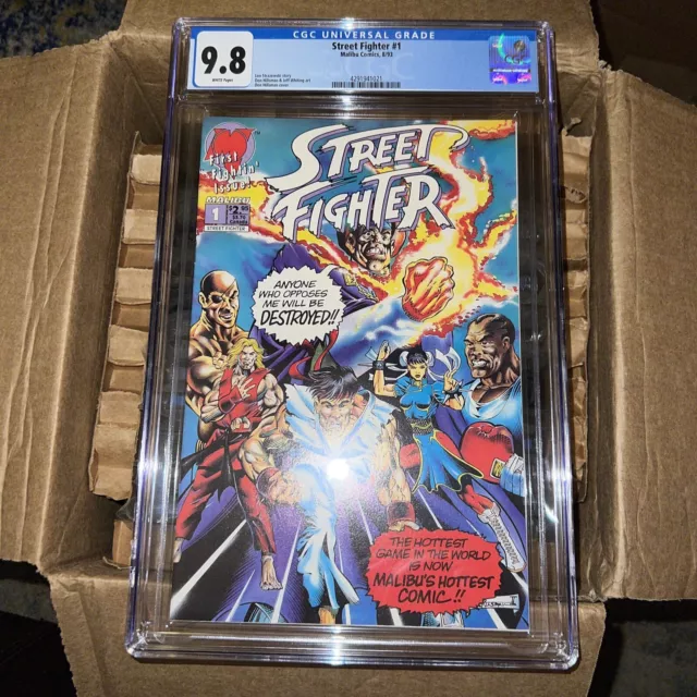 STREET FIGHTER #1 first COMIC Ken Ryu Chun 1993 Malibu TV & Game Reboots CGC 9.8