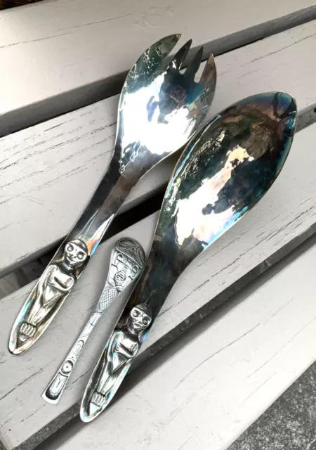 KWAKIUTL Totems BRITISH COLUMBIA Silver Flatware Pacific Haida Vancouver Vintage
