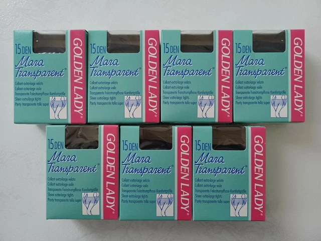 Lot De 5 Collants Extra Large Golden Lady – 20 Den – Taille XL – Couleur Bleu