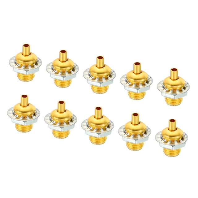 M10*1 Filettatura Cavo Guarnizioni Cordone Presa 10pz con Dado Rondella Dorato