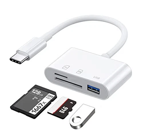 Lecteur de Cartes SD/Micro SD/USB3.0 USB-C vers Micro SD SD SDXC SDHC USB3.0 ...