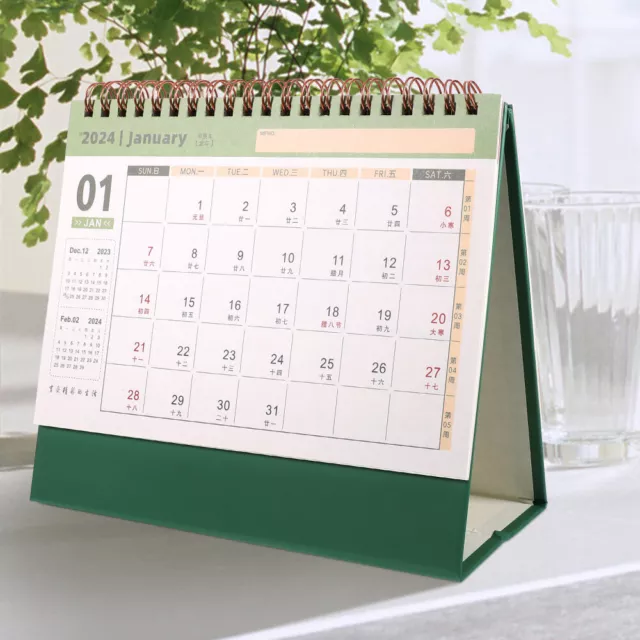 DECORATIVE DESK CALENDARS 2024 Flip Calendar Standing Desk Calendar for