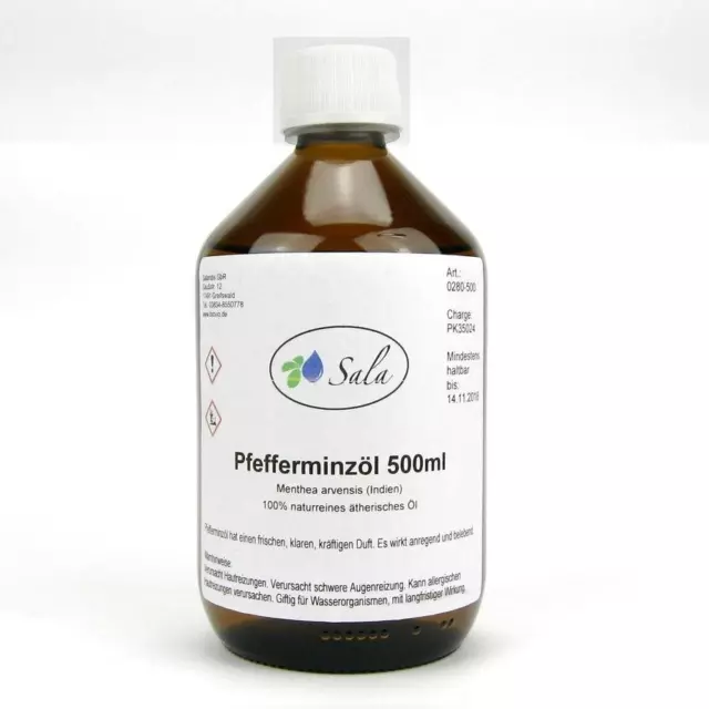 Sala Pfefferminzöl mentha arvensis ätherisches Öl naturrein 500 ml