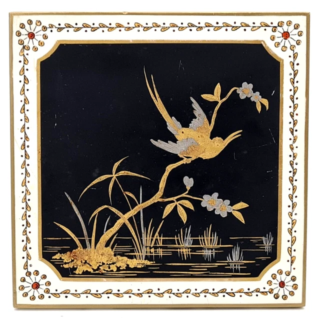 Superb Hand-Painted Aesthetic Japonesque Style Tile by Minton C1880 AE10