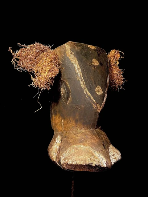 Hand Carved Wooden Face Mask possibly early 20th century. Bull Mask, dugn'b-3338 10