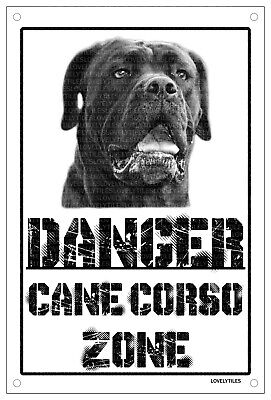 Danger CANE CORSO zone Targa cartello metallo attenti al cane metal sign