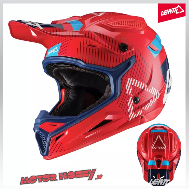 Casco Cross Enduro Motard Leatt Gpx 4.5 V19.2 Red Ink Taglia L (59-60)