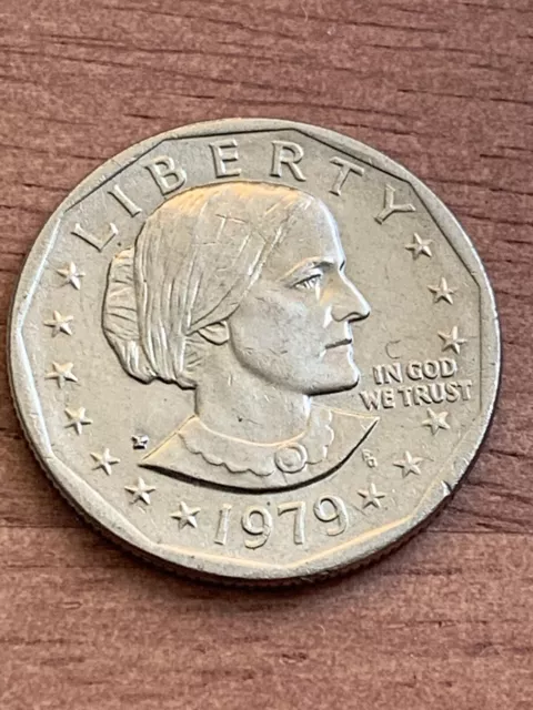 1979 P Susan B Anthony-FG-Frank Gasparro ONE DOLLAR U.S. Coin-Error - Mint Mark