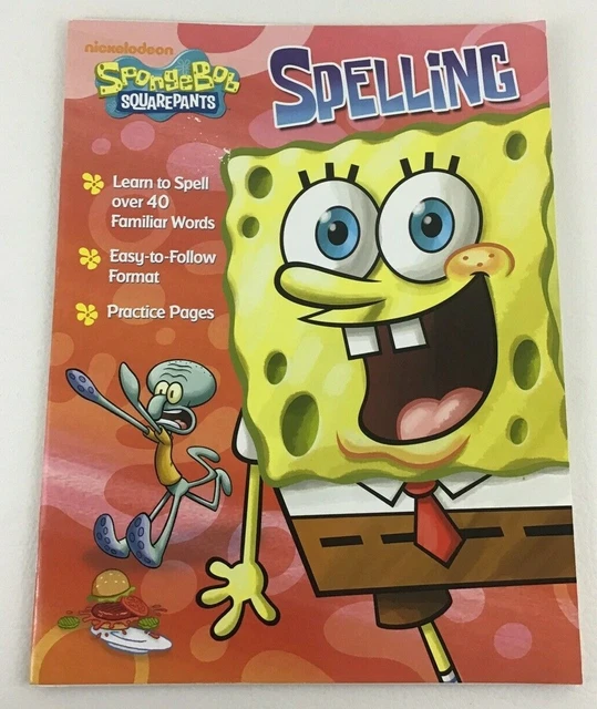 SPONGEBOB SQUAREPANTS SPELLING Work Book Learning Practice Pages New