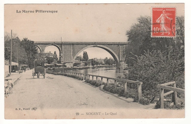 Cpa 94 - Nogent : Le Quai (Val-De-Marne) - Écrite