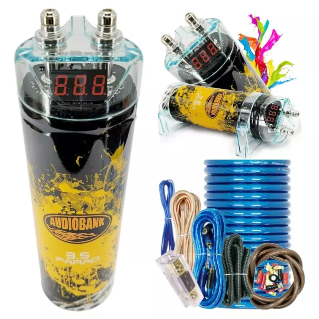 3.5 Farad Capacitor Car Audio 3500 Watts Power 12V Car Digital Power and Audiote