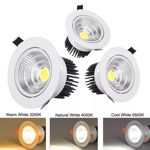 Dimmable Recessed Led Ceiling Downlight COB Spotlight Lamp Bulb 110/220V 7/9/20W