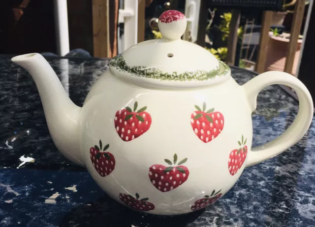 Teapot Price Kensington Potteries Hand Painted Strawberries Collectable Vintage