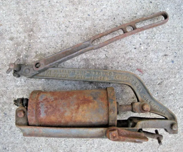 Antique INLAND Accessory Running Board Mounted Tire Pump Inflator WORKS Vintage