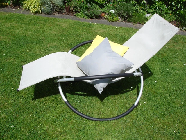 Tillvex® Gartenliege Anthrazit Relaxliege Sonnenliege