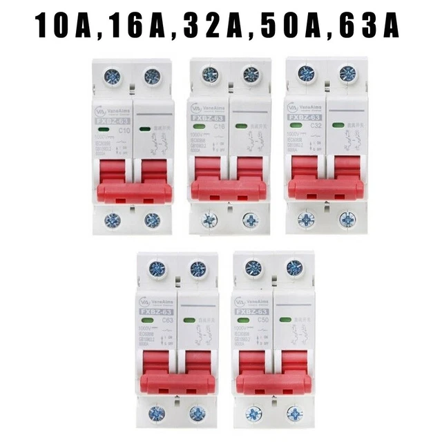 Mini Interruttore Circuito Solare 2P DC1000V per Combinatori Scatole e Sistemi D