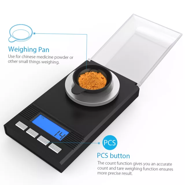 LCD Digital Scales 50g/0.001g Jewellery Gold Weighing Mini Pocket Scales UK