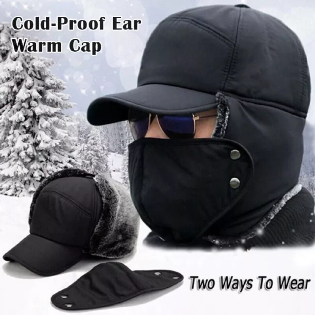 Men Women Winter Warm Russian Hat Trooper Women Snow Ski Ear Flap Mask Cap Hat