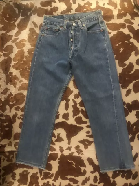 Vtg Women's 90s LEVI's 501 Denim Jeans W28" L32" (W26" L25") Made in USA
