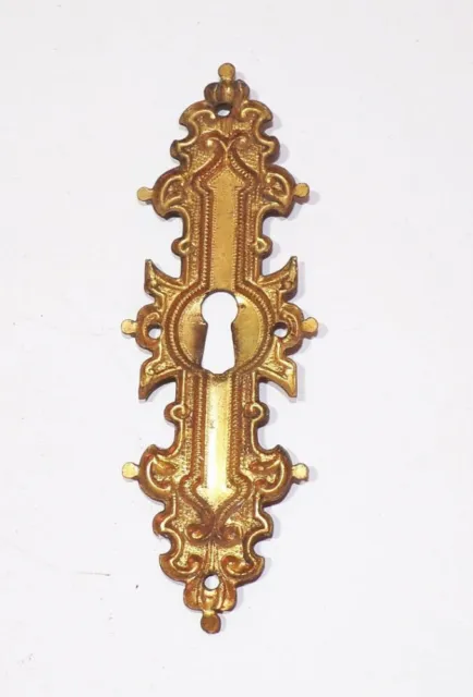 Alter Messing Möbelbeschlag Schrank Schlüsselloch um 1900