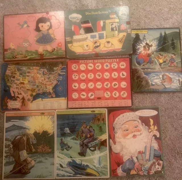 Vintage Whitman Puzzles - Lot Of 8, Ranging In Years From 1940’s - 1960’s