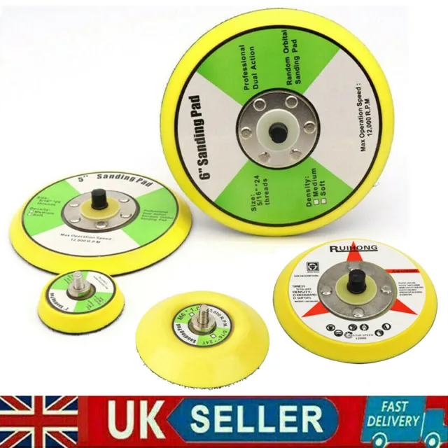 1-6" Backer Pad Hook and Loop Backing Plate Polishing buffing Pads Sanding Discs