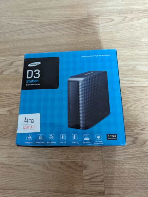 Samsung D3 Station 4Tb Usb 3.0 External Hard Disk Drive With Retail Packaging