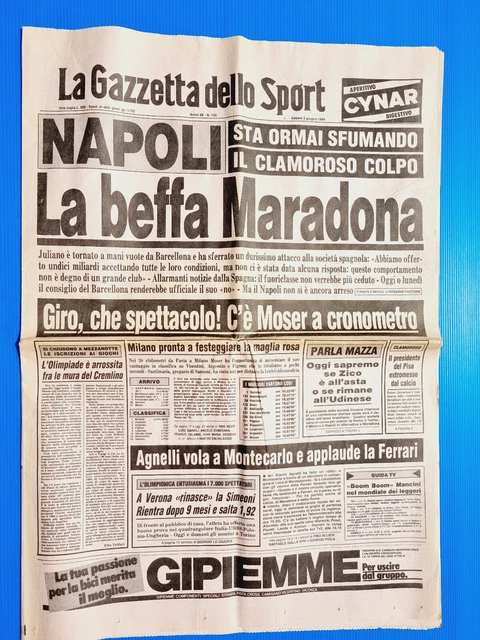 Gazzetta Dello Sport – 26 Gennaio 1983 – Rummenigge, Giordano, Rallye Monte-Carlo