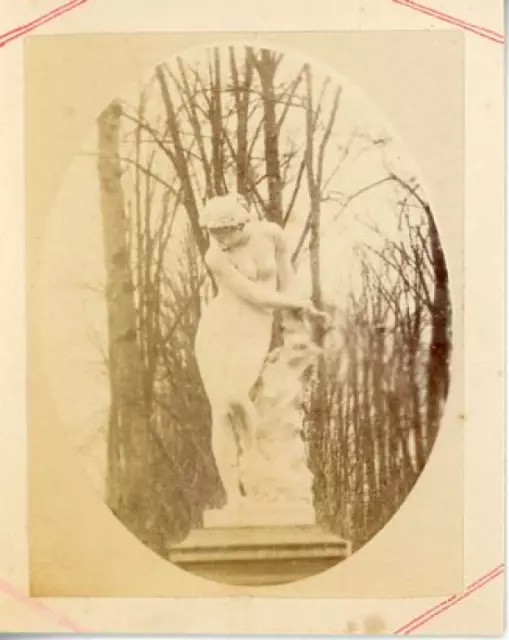 France, Château de Compiègne, Statue  Vintage albumen print.  Tirage albumin