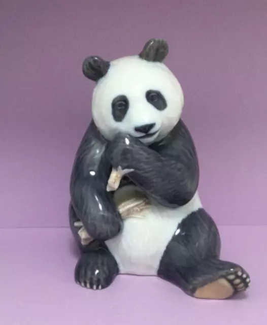 Large Rare Charming Royal Copenhagen Panda Eating Bamboo  662