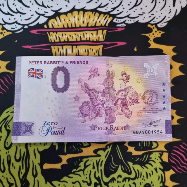 BEATRIX POTTER PETER Rabbit And Friends Zero Pound Bank Note £2.50 ...