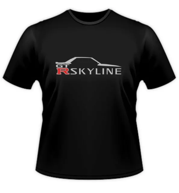 Nissan Gtr Skyline R34 T-Shirt Logo Across The Front