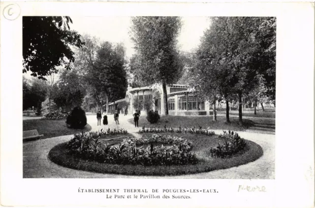 CPA Etabl. Thermal de POUGUES-les-EAUX Le Parc et le Pavillon (420777)